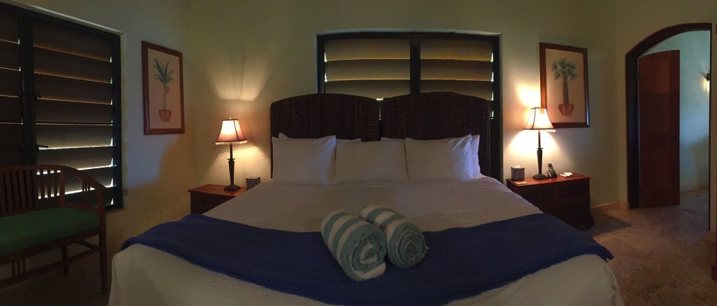 Plush bed at Surfsong