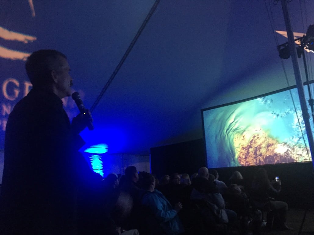 Chris Hadfield walking the floor