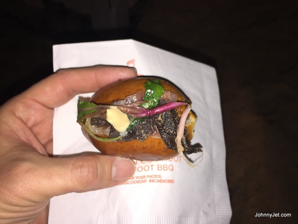 Chef José Andrés sloppy joes at 2016 Cayman Cookout Barefoot Beach Party