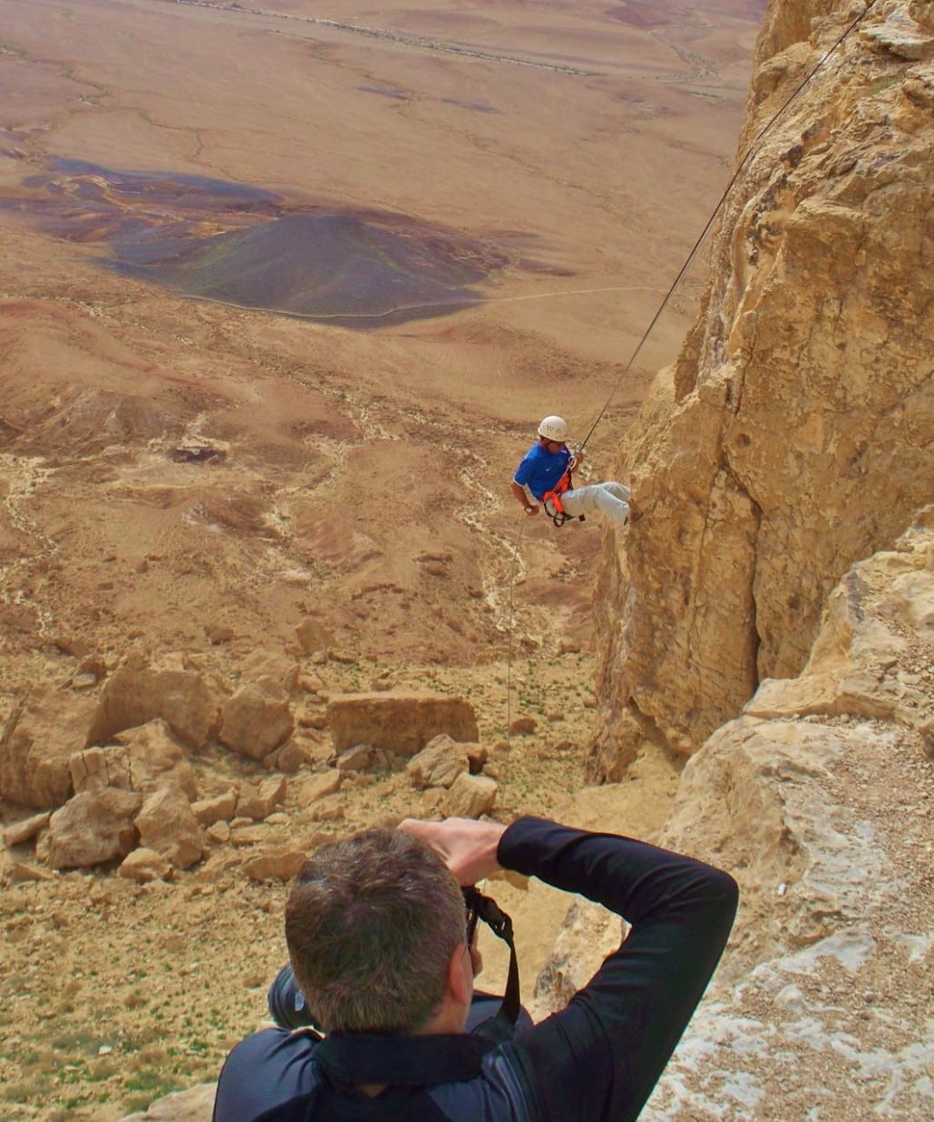 Rappelling at Mitzpe Ramon