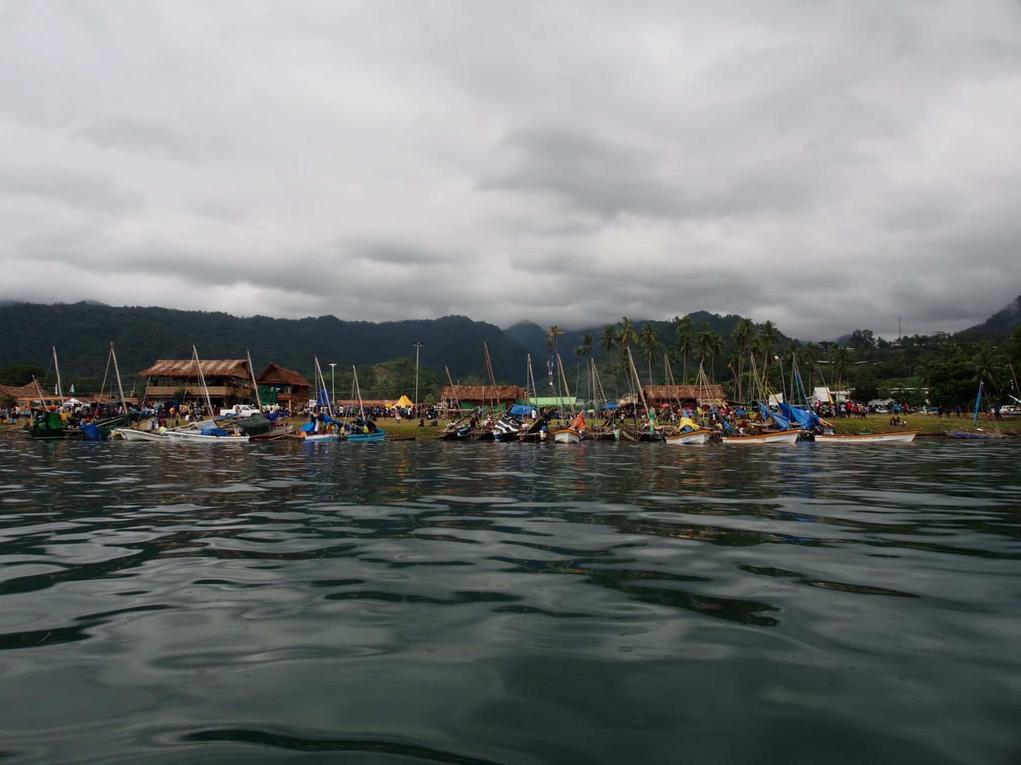 Alotau Canoe Festival from the water
