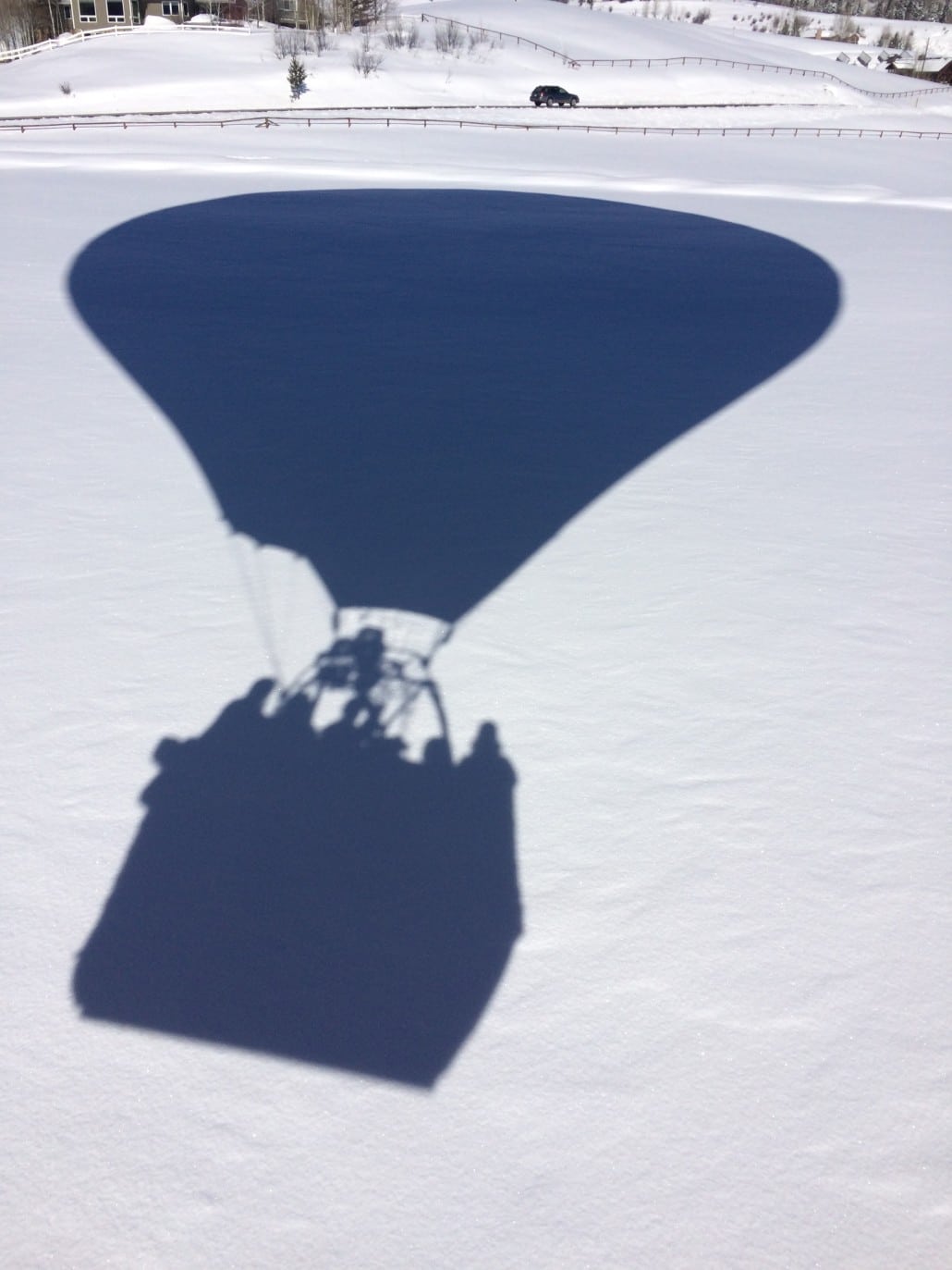 A “ballooner eclipse” (coined by our guide, Bud) of our shadow floating through the air