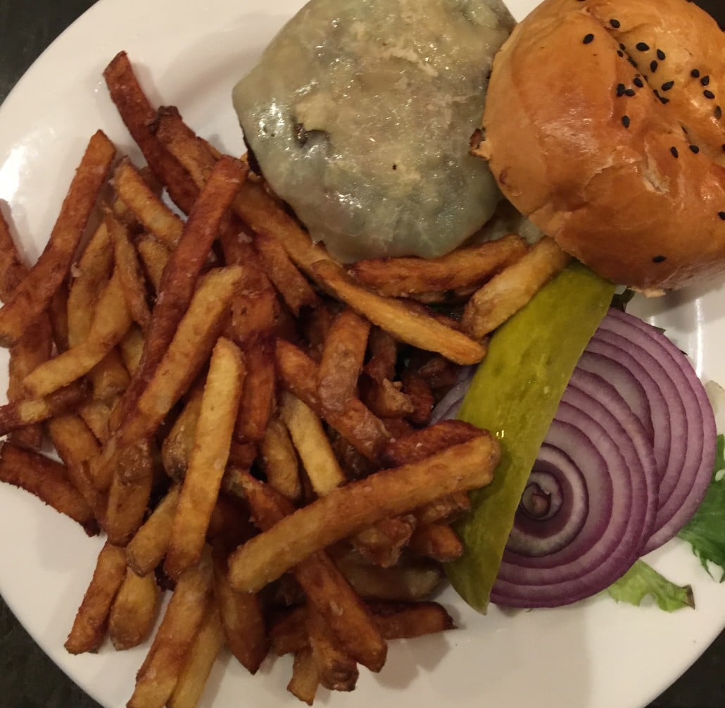 Vermont beef burger at Mad River Barn