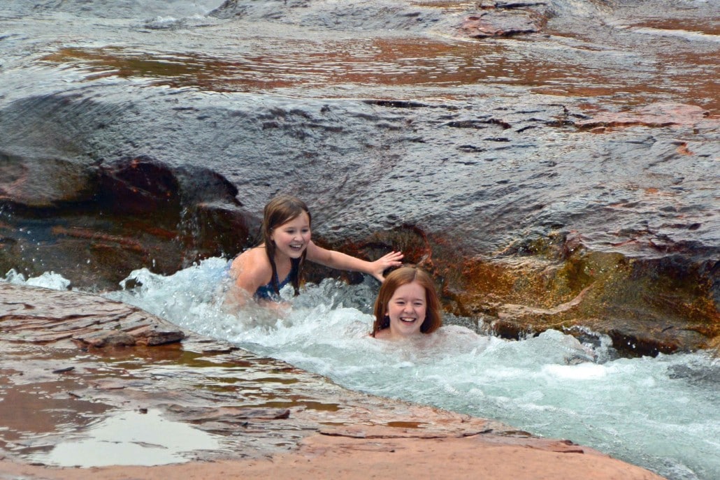 My daughters enjoying Slide Rock State Park