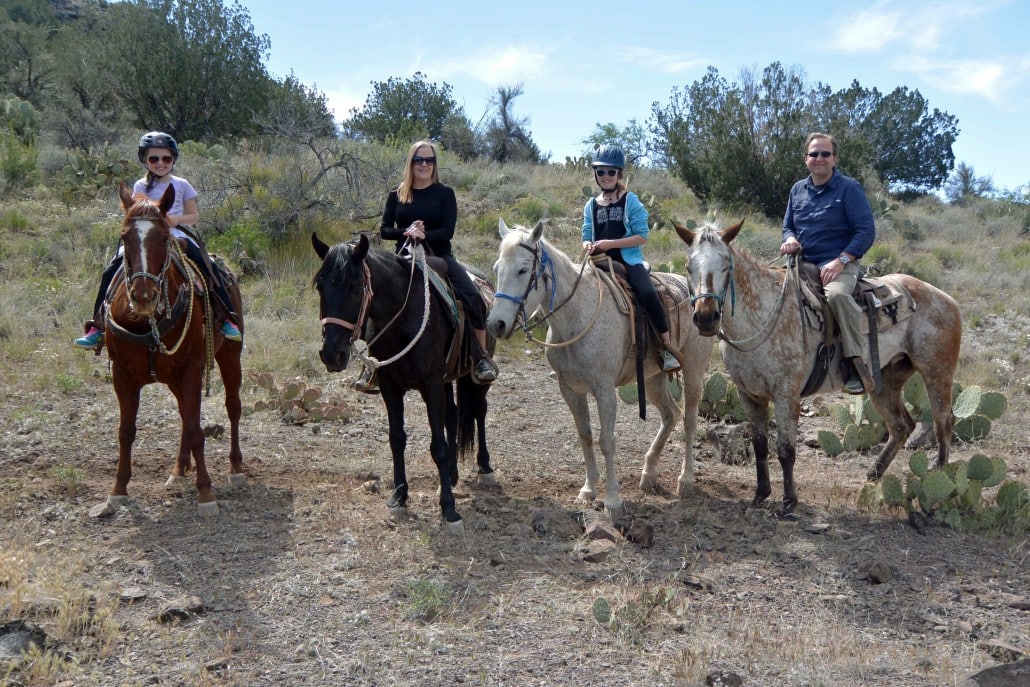 My family on horseback