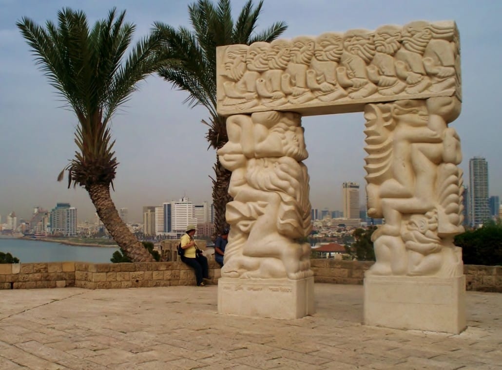 Summit Park in Jaffa looking toward Tel Aviv