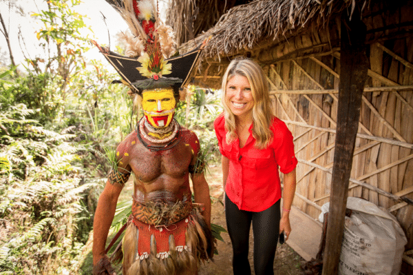 With the chief of a tribe in Tari