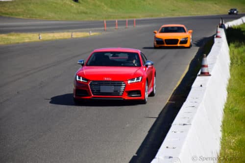 Taking the cars for a spin on the track