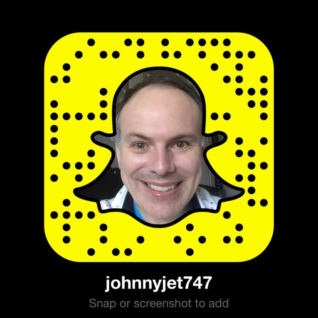 Johnny Jet's snapcode