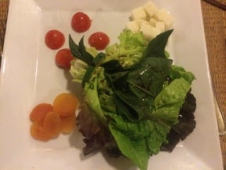 A delicious salad at La Estrancia