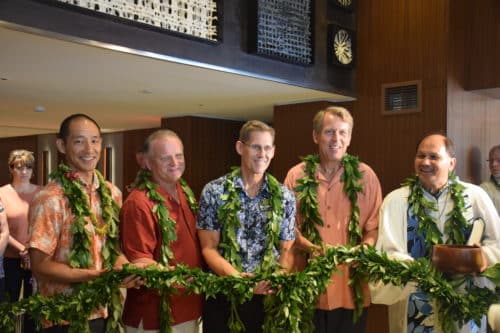Ribbon cutting ceremony and Hawaiian blessing