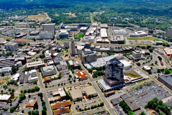 Durham, North Carolina, from above