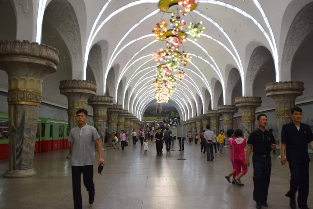 One of Pyongyang's grand metro stations