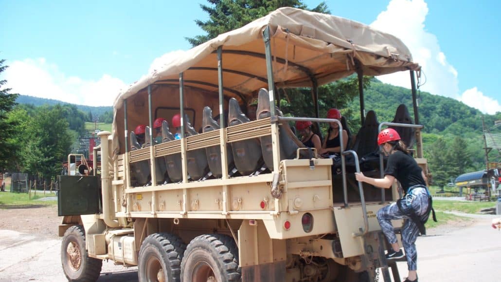 Transport to the top of Hunter Mountain for the Zipline adventure