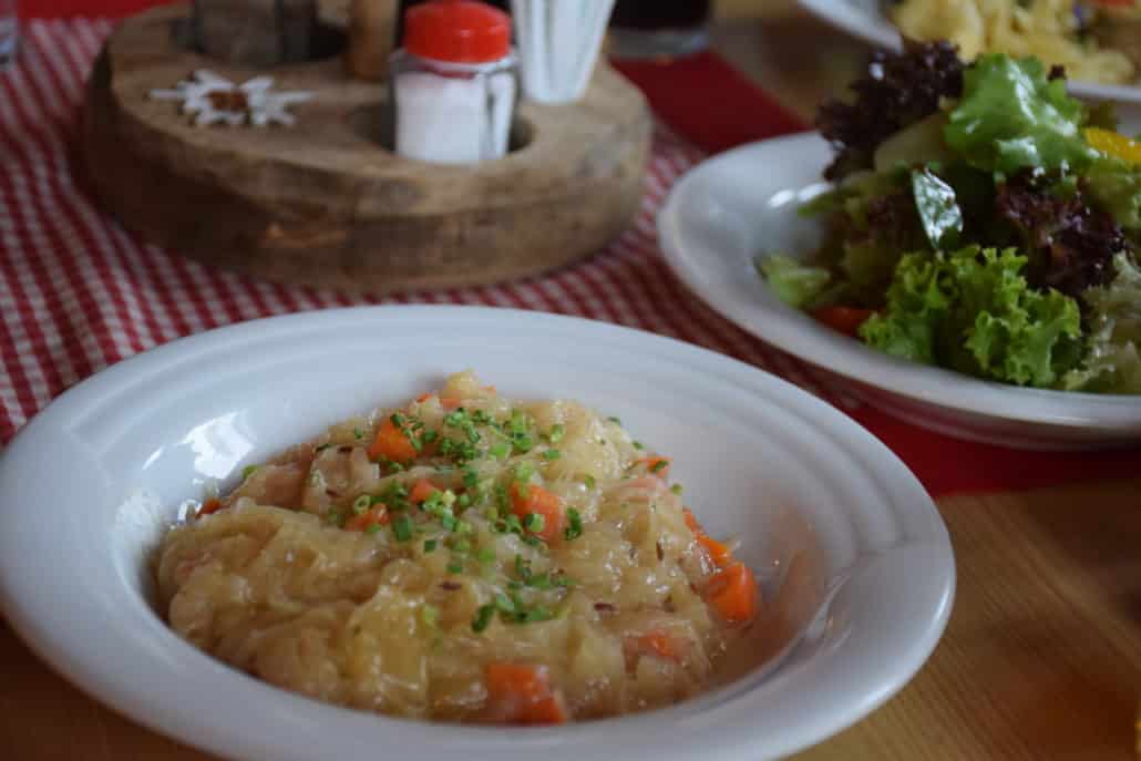Sauerkraut at the mountain hut