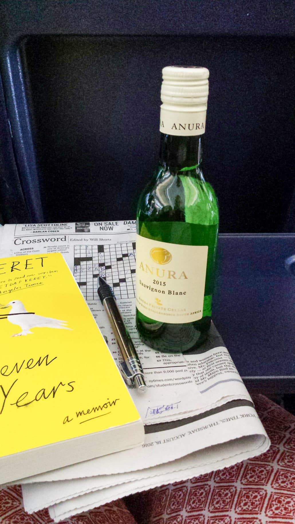 A few comforts to help me get through the 15-hour flight from JFK to Johannesburg