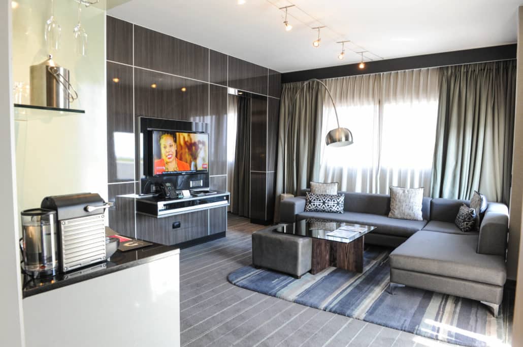 Junior suite at the Maslow with Sun International, Johannesburg