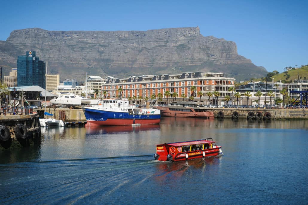 Victoria & Alfred Waterfront in Cape Town has magnificent views of Table Mountain and the bay