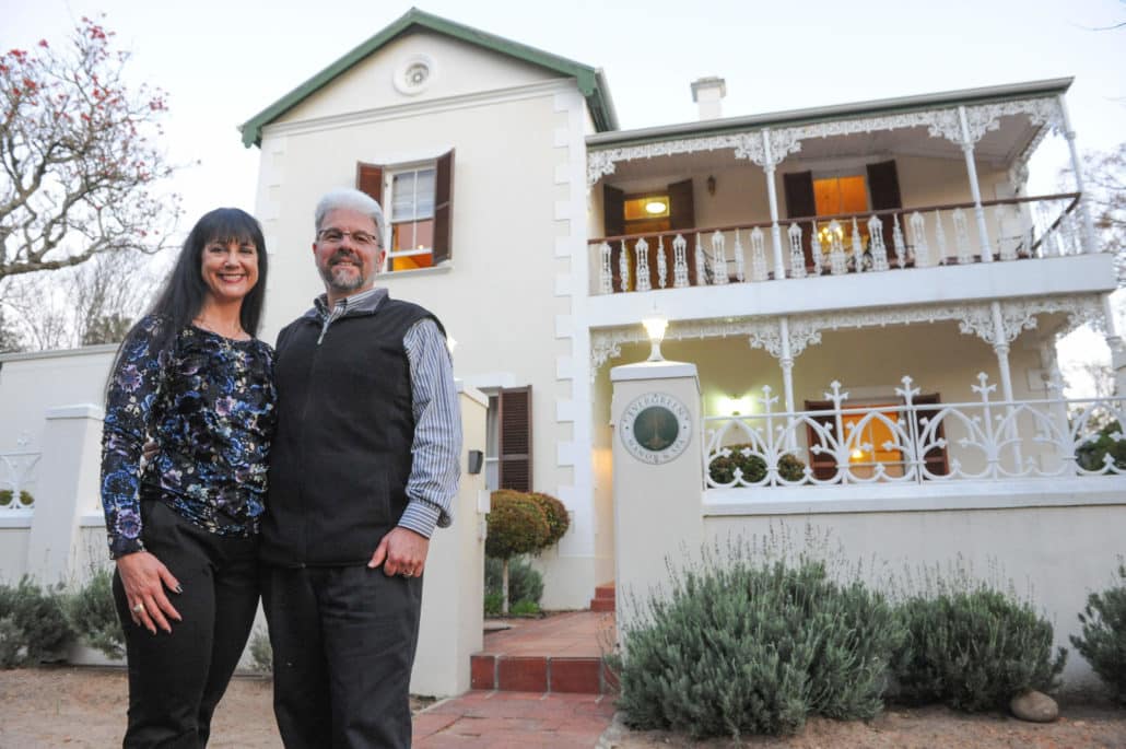 Riel and Christina Meynhardt welcome us to their Evergreen Manor and Spa in Stellenbosch