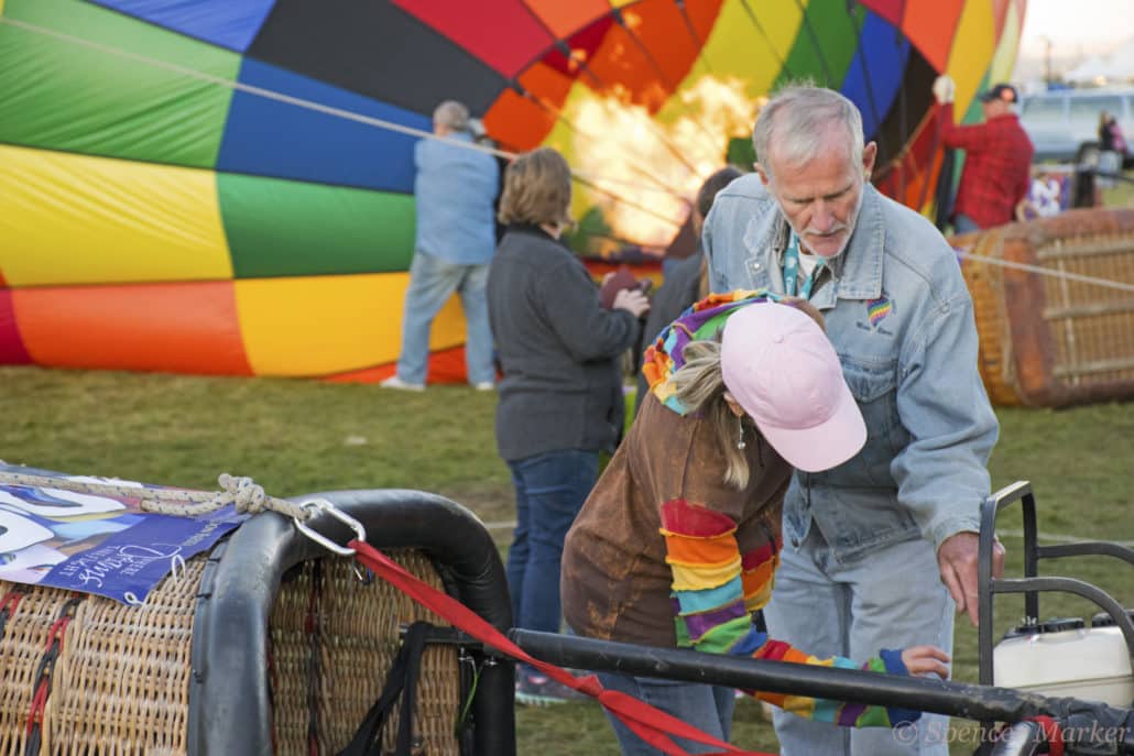 Gary giving a tour of his balloon