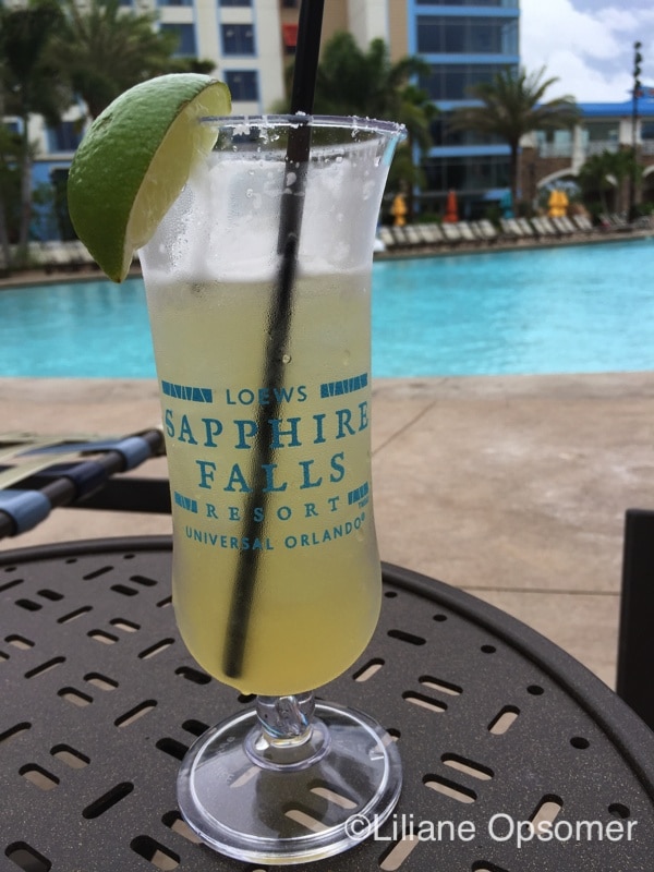"Top of the Palm" margarita served in souvenir glass