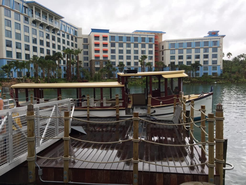 Convenient water taxi transportation from the resort to the theme parks