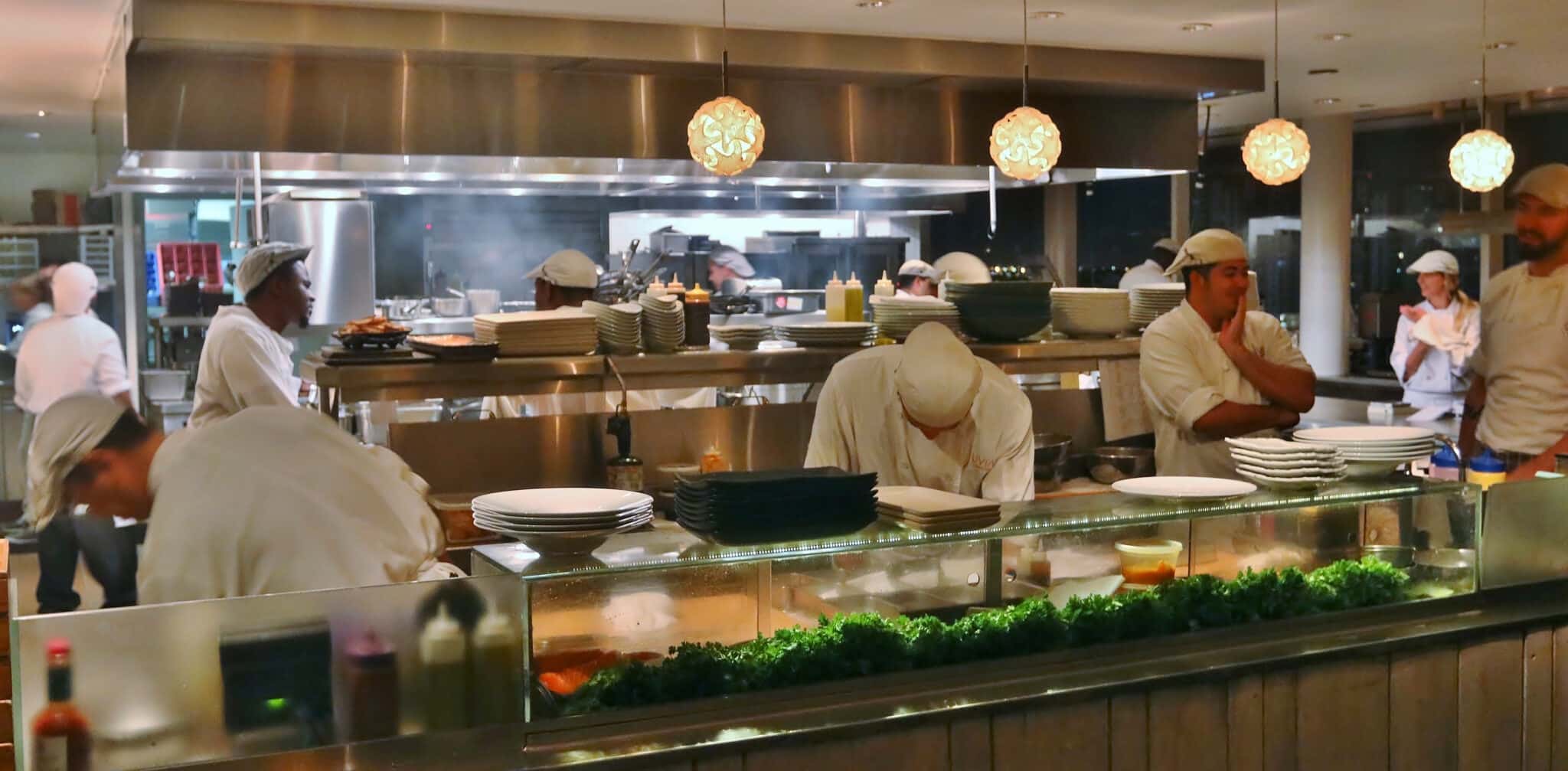 The kitchen line at Juvia (Credit: Bill Rockwell)