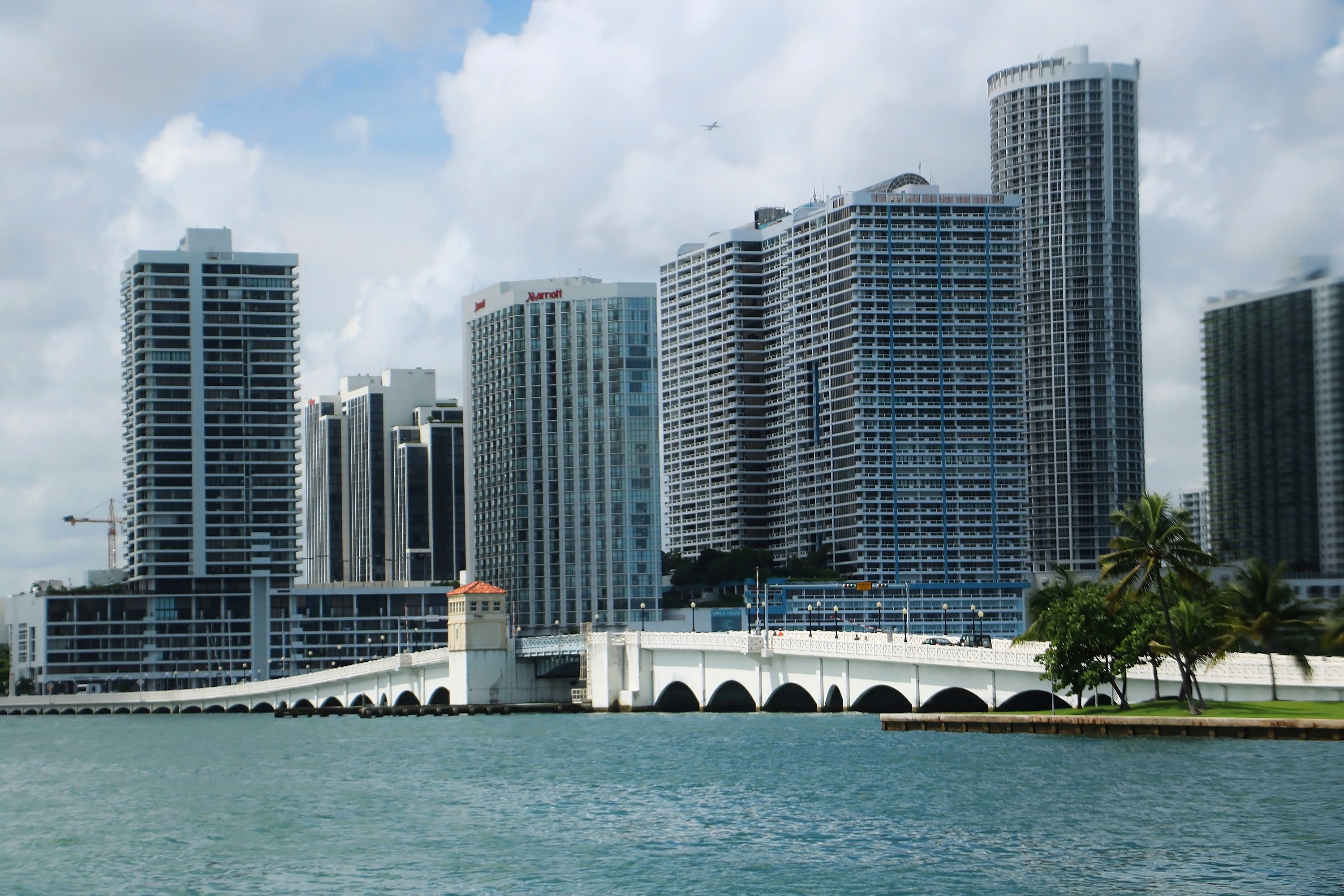 A view of Miami Beach with one of the causeways linking it to Miami (Credit: Bill Rockwell)