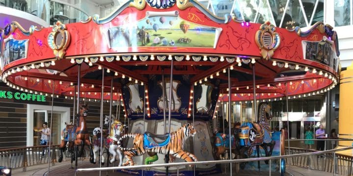Merry-go-round aboard the Harmony of the Seas, the world's largest cruise ship