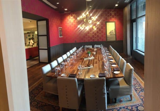 The private dinning room at Urban Farmer