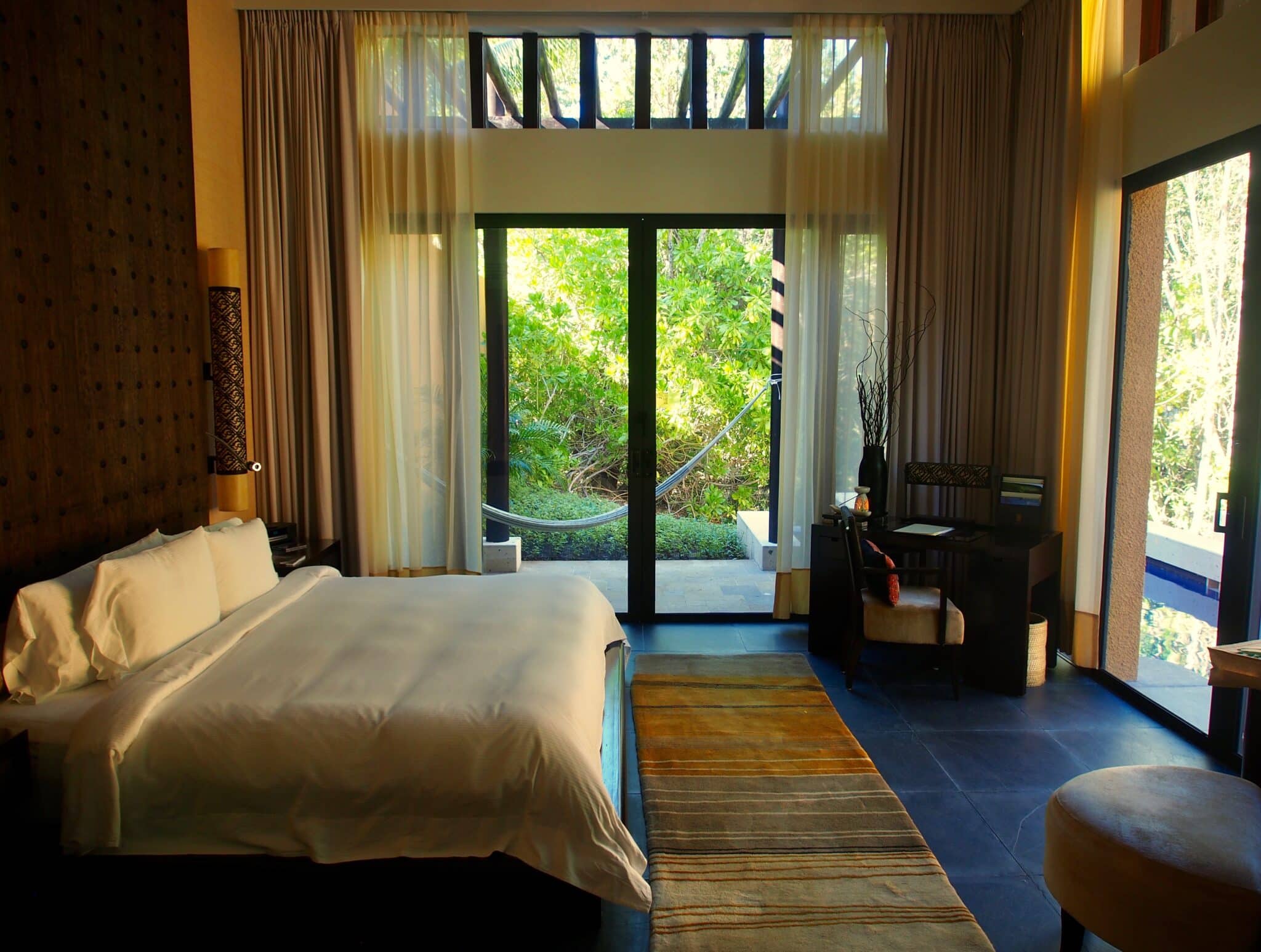 Inside villa 411 at the Banyan Tree Mayakoba