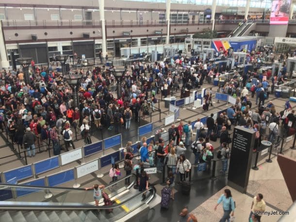 Denver Airport security line