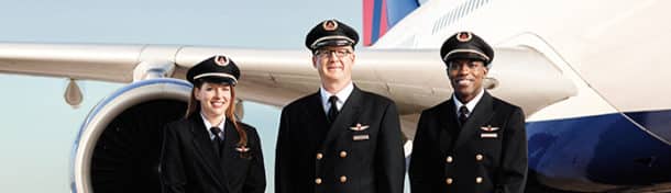 Delta's traditional pilot uniforms (Credit: Delta Air Lines)
