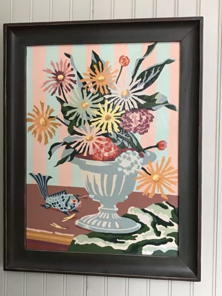 "Paint by numbers" painting at Porches Inn