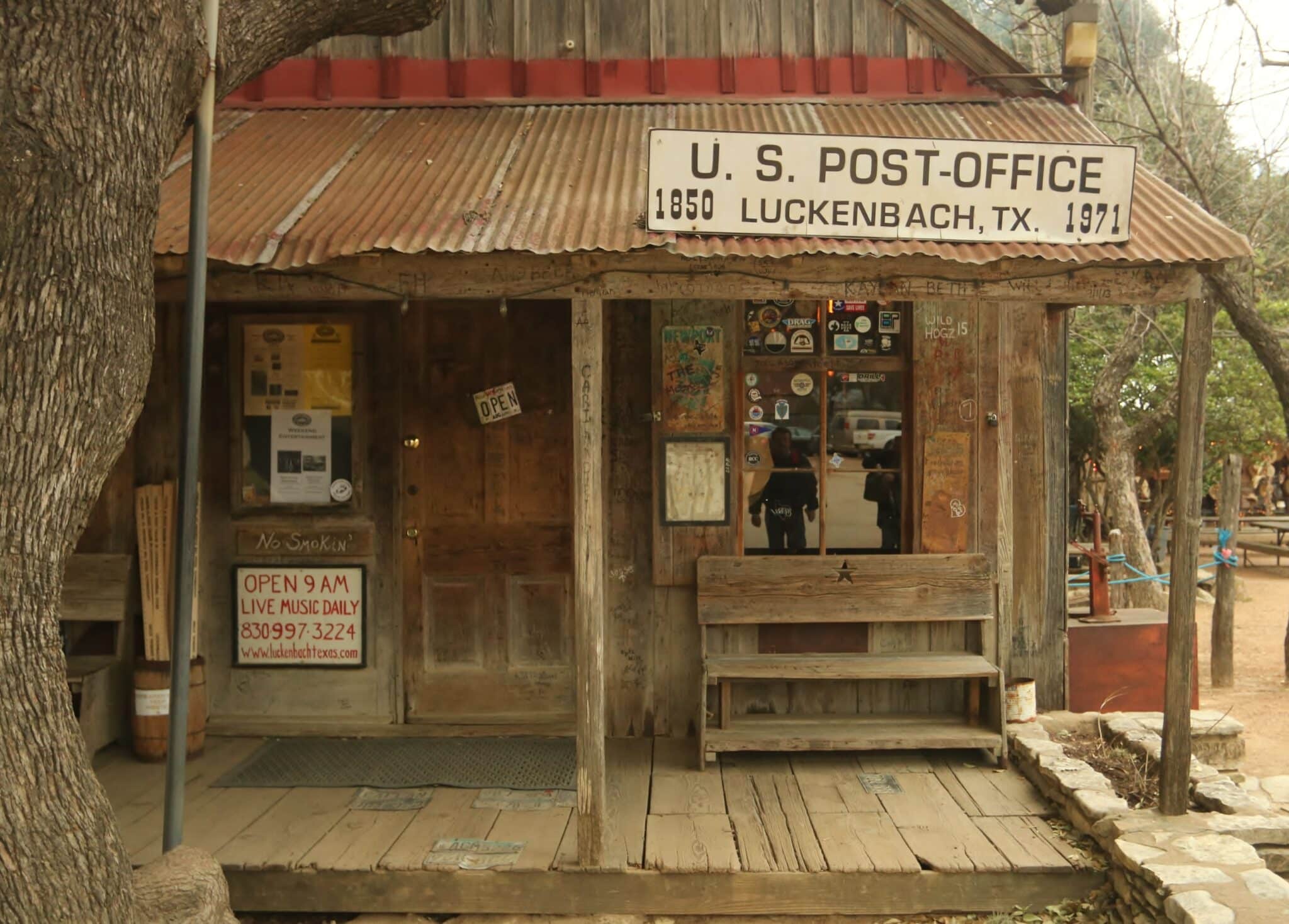 Post office and general store in Luckenbach, Texas