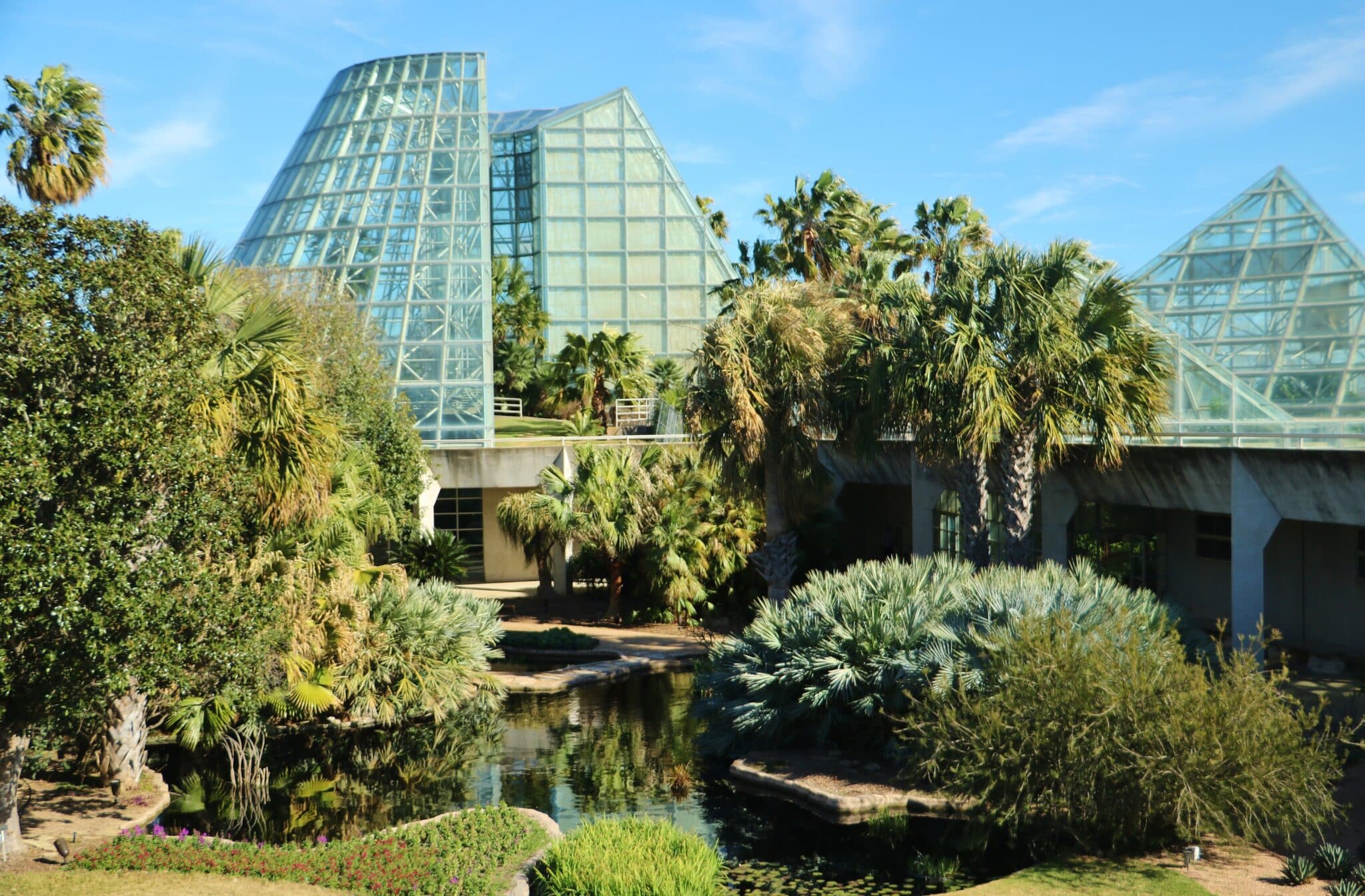 The futuristic Lucile Halsell Conservatory at the San Antonio Botanical Garden
