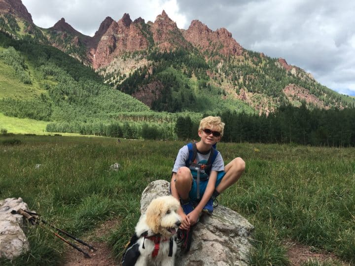 Ames and Sandi at iconic Maroon Bells