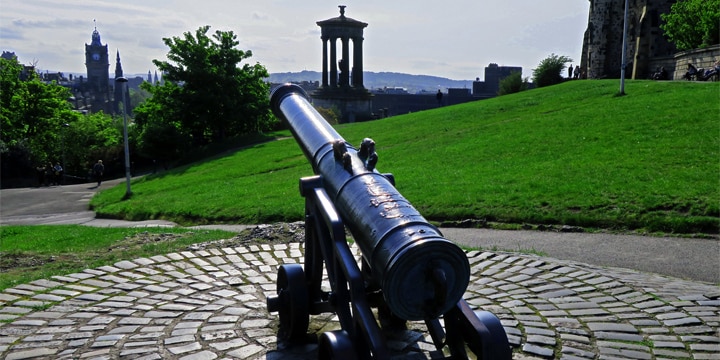 The Calton Hill Cannon, captured by the British in the invasion of Burma in 1885, then presented to Edinburgh in 1886