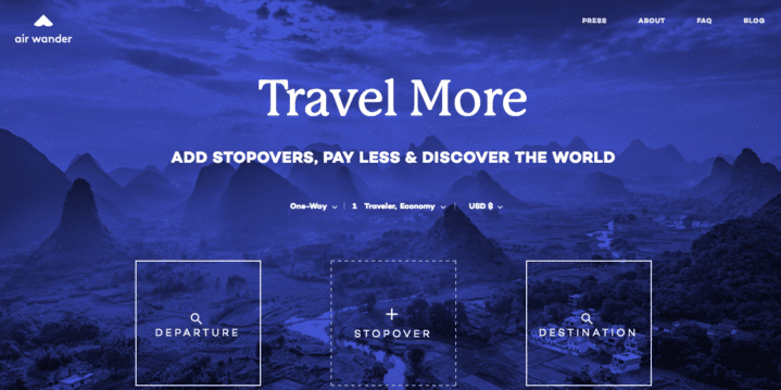 Find a cheap stopover with Air Wander