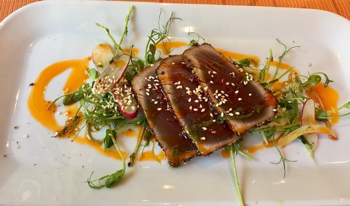Food at the Blue Heron is an art form: tuna sashimi