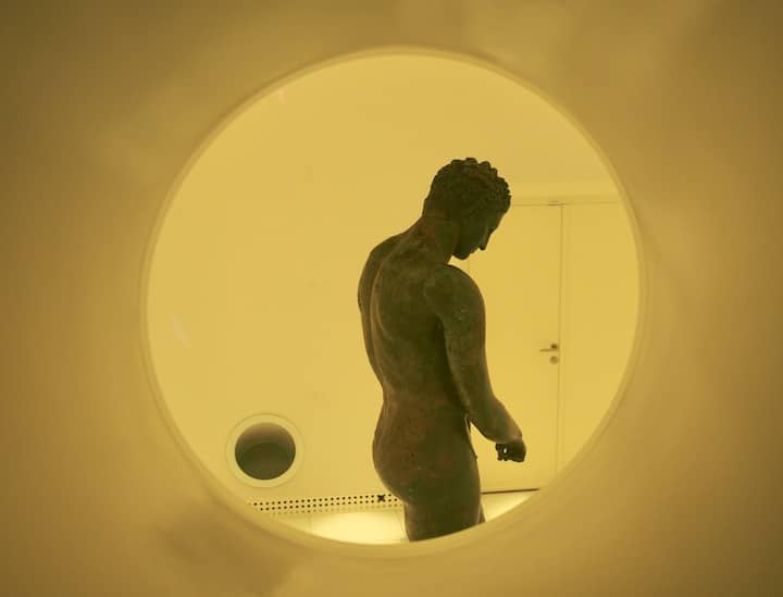 The statue of Apoxyomenos at the Apoxyomenos Museum