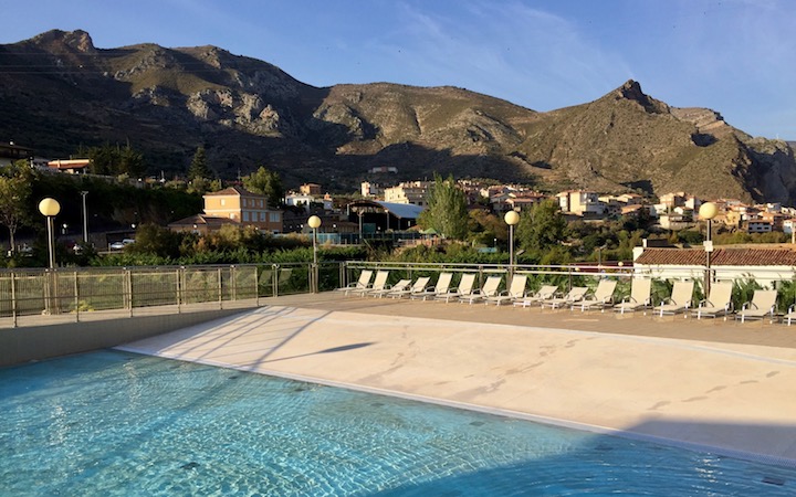 One of a few geothermally heated pools at Hotel Spa Balneario Arnedillo