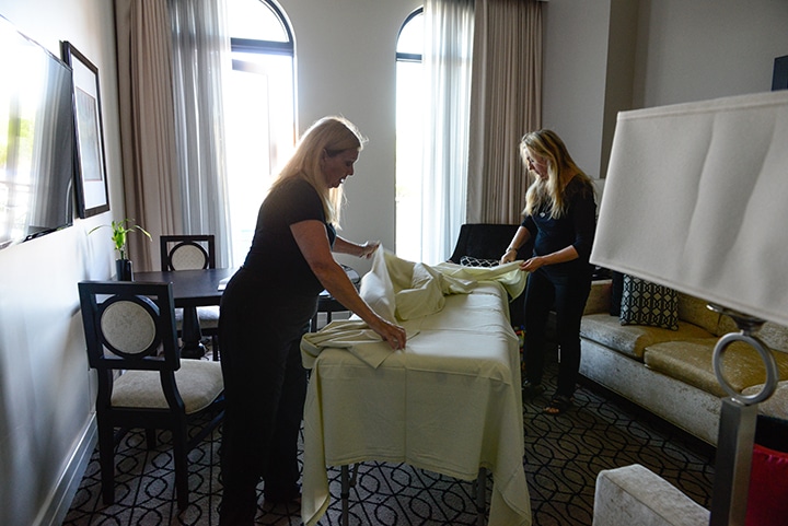 In-room massage service is being offered until the refurbished spa opens in December