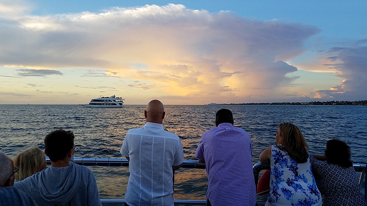 Beautiful sunset over the Gulf of Mexico as seen on our cruise