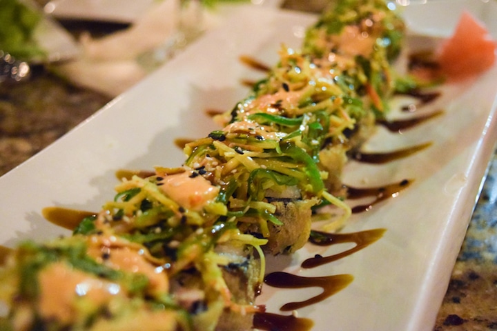 The "Devil’s Advocate" sushi roll at Firefly