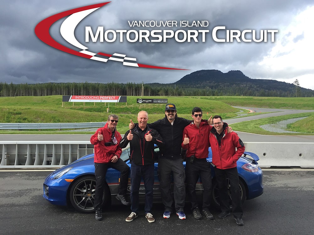 Me with the amazing team from Vancouver Island Motorsport Circuit