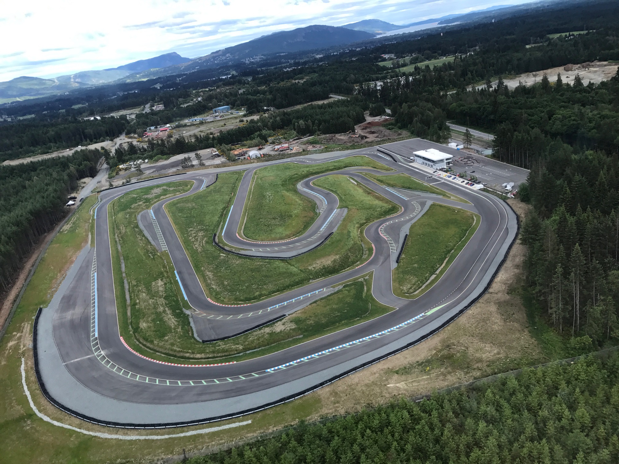 Aerial view of the racetrack
