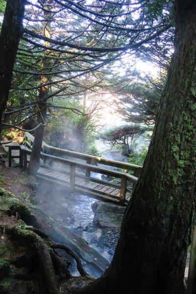The entrance to the hot spring pools at Hot Springs Cove