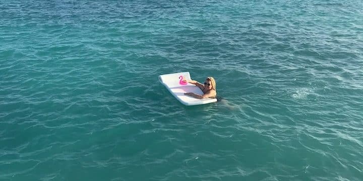 Cerulean waters off Aruba's private Renaissance Island