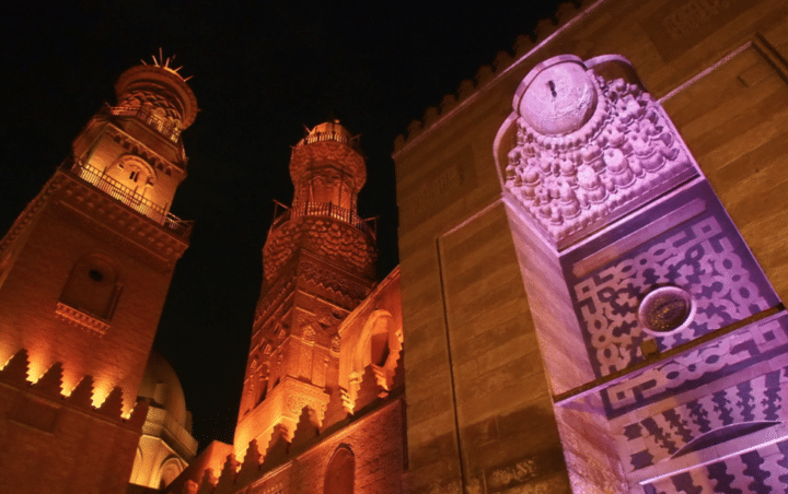 Old Cairo alight at night